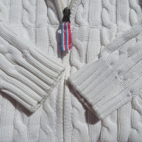 L.L.Bean Sweater 6X-7 cardigan full zip Girls Boys Kids 100% Cotton ll bean - Picture 9 of 12